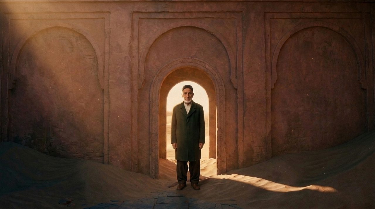 Example result for the prompt: Doorway silhouette